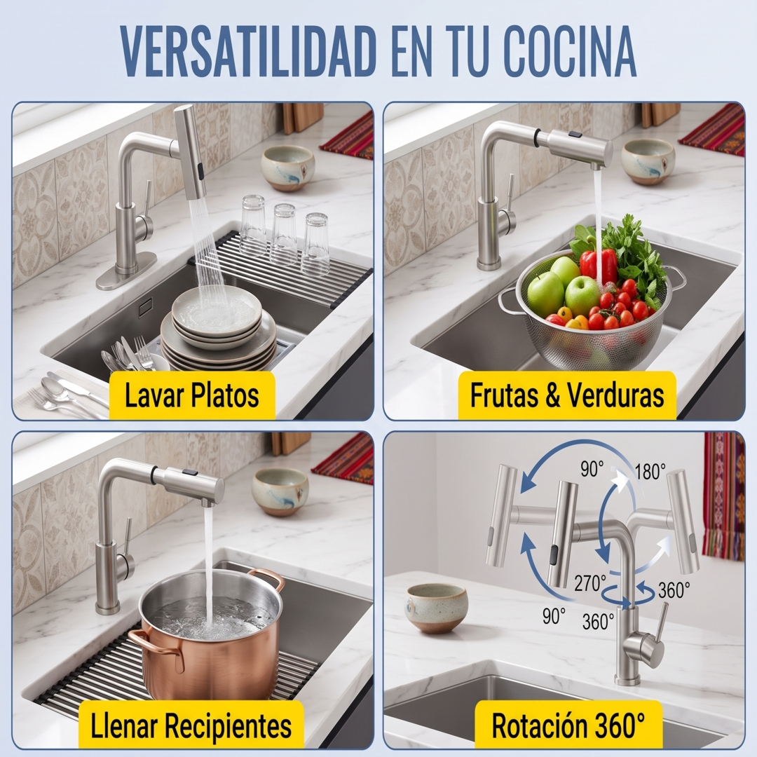 Grifo 360° con Ahorro de Agua 40%