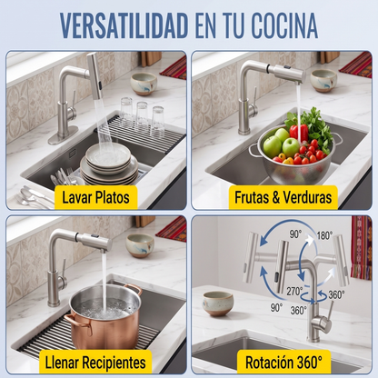 Grifo 360° con Ahorro de Agua 40%