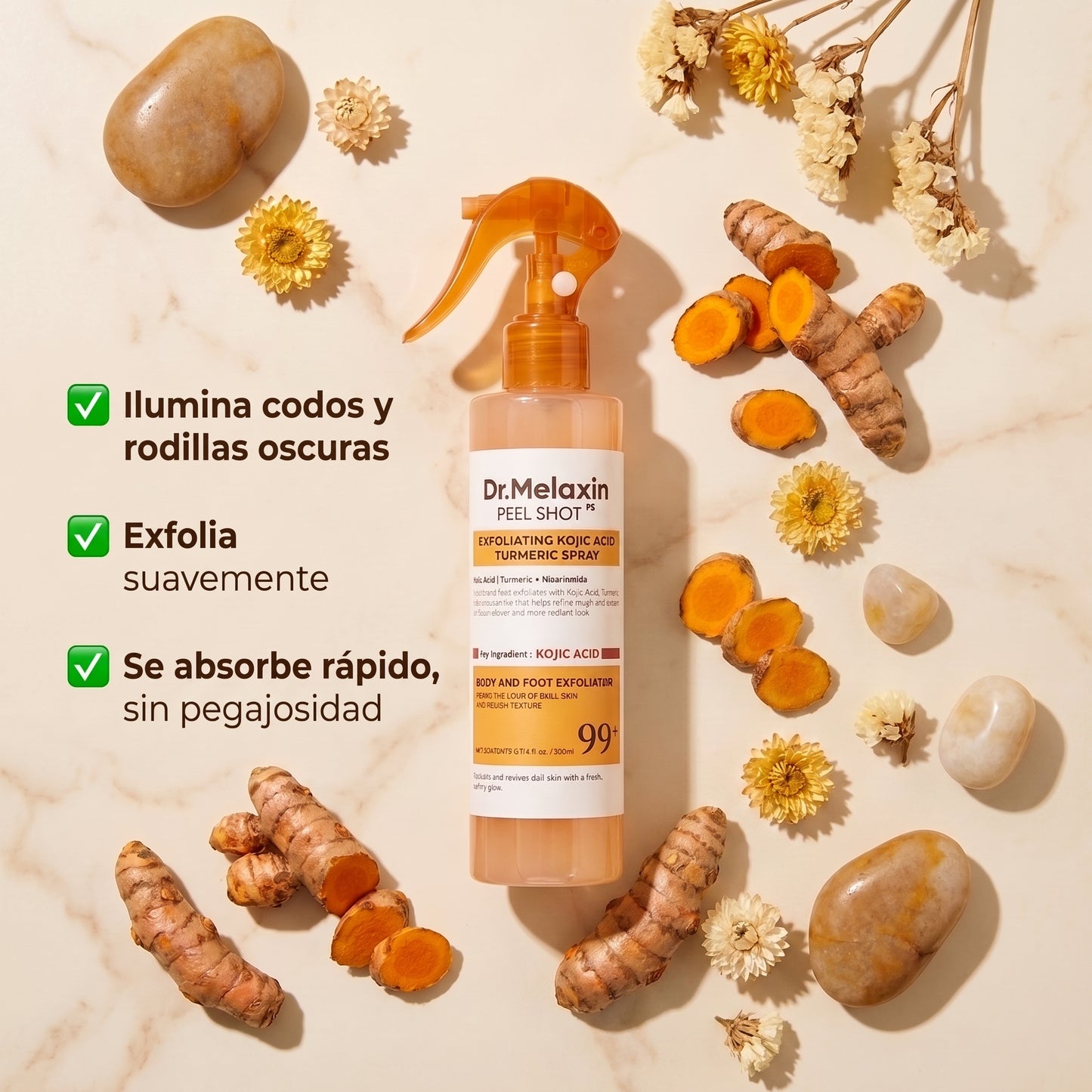 Dr. Melaxin Peel Shot — Ácido Kójico + Cúrcuma - Novax